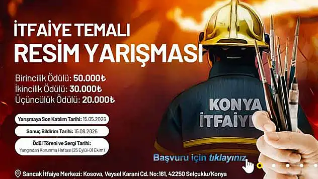 Konya Büyükşehirden 'İtfaiye' temalı ödüllü resim yarışması