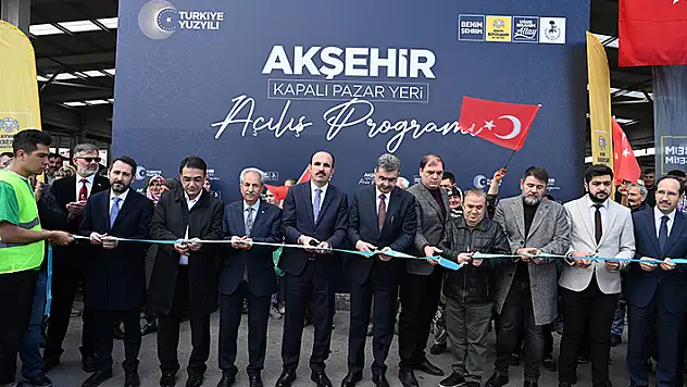 Konya Büyükşehir'in Akşehir'e kazandırdığı kapalı pazar yerinin açılışı yapıldı
