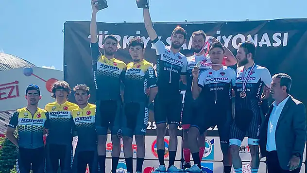 Konya Büyükşehirli pedallar ikinci oldu 