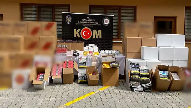 Konya'da 1 milyon 14 bin 400 makaron ele geçirildi
