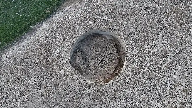 Konya'da 100 metre çapında yeni obruk oluştu!