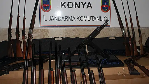 Konya'da 119 tüfek ele geçirildi