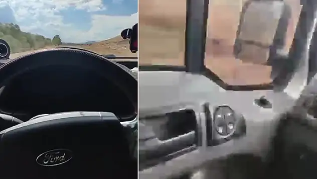 Konya'da 12 yaşındaki sürücü, kendi yaptığı kazayı görüntüledi
