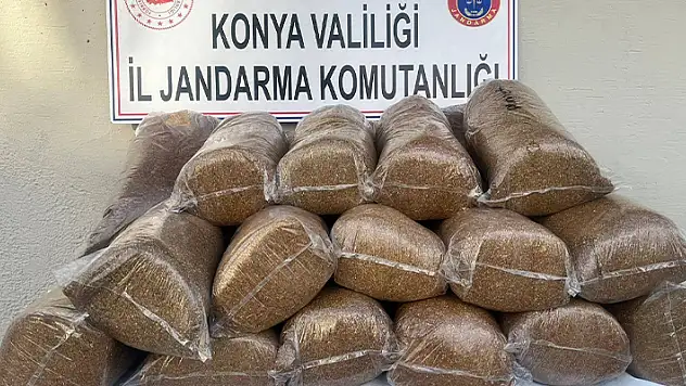 Konya'da 135 kilogram kaçak tütün ele geçirildi
