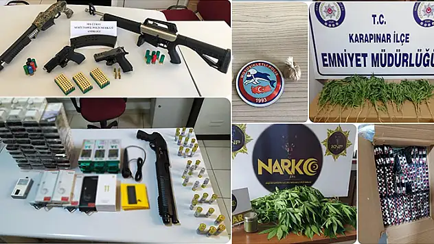 Konya'da 14 adet ruhsatsız silah ele geçirildi!  Aranan 170 kişi yakalandı
