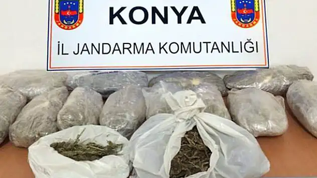 Konya'da 15 kilo esrar ele geçirildi