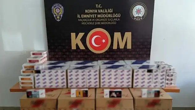Konya'da 161 bin 400 makaron ele geçirildi
