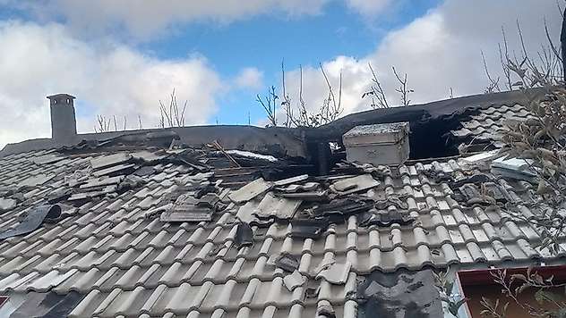 Konya'da 2 eve yıldırım düştü

