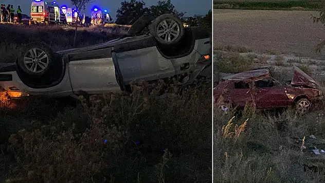 Konya'da 2 otomobil çarpıştı: 3'ü çocuk, 8 yaralı
