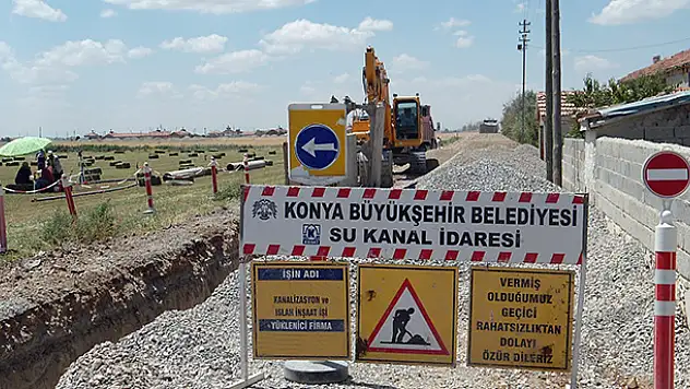 Konya'da 3 mahalleye 140 km kanalizasyon