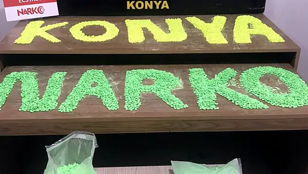 Konya'da 34 bin 190 adet ekstasy hap ele geçirildi