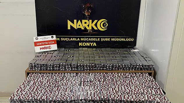 Konya'da 35 bin 616 uyuşturucu hap ele geçirildi