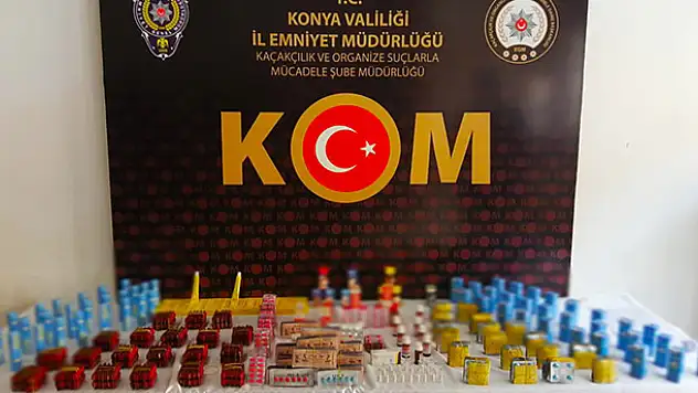 Konya'da 4 bin 117 adet kaçak ilaç ele geçirildi