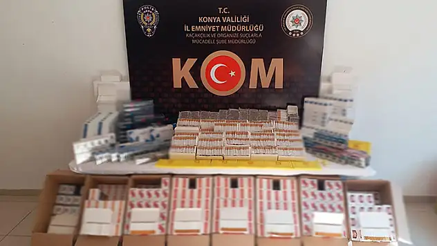 Konya'da 525 bin 200 makaron ele geçirildi
