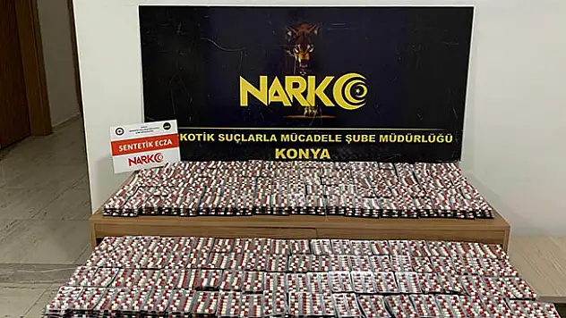 Konya'da 54 bin 852 adet uyuşturucu hap ele geçirildi