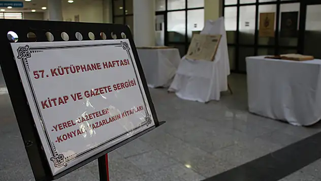 Konya'da '57. Kütüphane Haftası' dolayısıyla sergi açıldı