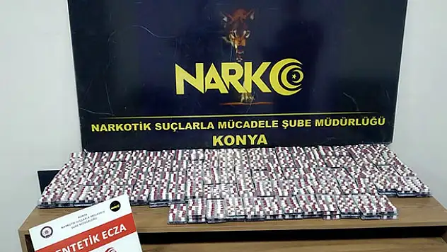 Konya'da 6 bin 223 uyuşturucu hap ele geçirildi