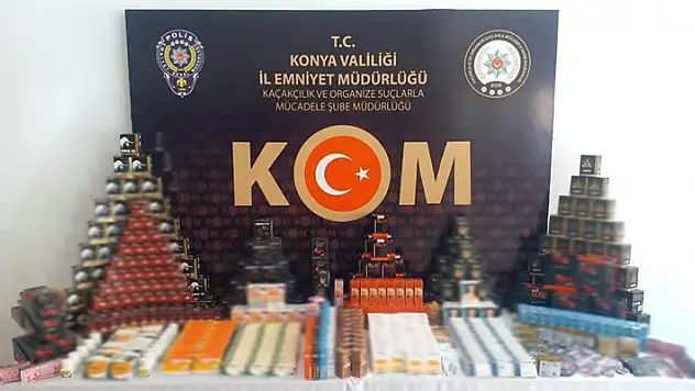 Konya'da 6 bin 92 adet kaçak cinsel içerikli ürün ele geçirildi
