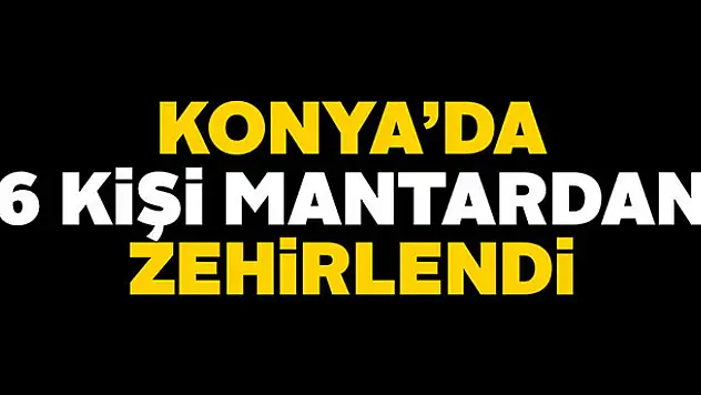 Konya'da 6 kişi mantardan zehirlendi