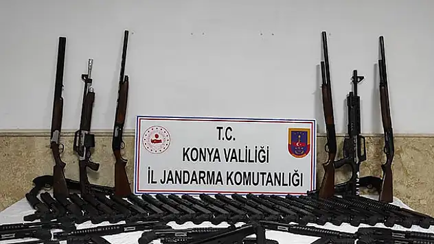 Konya'da 65 kaçak av tüfeği ele geçirildi