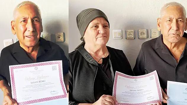 Konya'da 70 yaşındaki İhsan Benli, üniversite mezunu oldu
