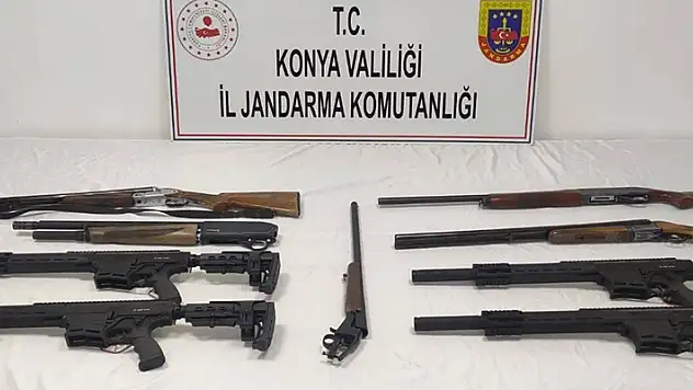 Konya'da 9 adet belgesiz av tüfeği ele geçirildi
