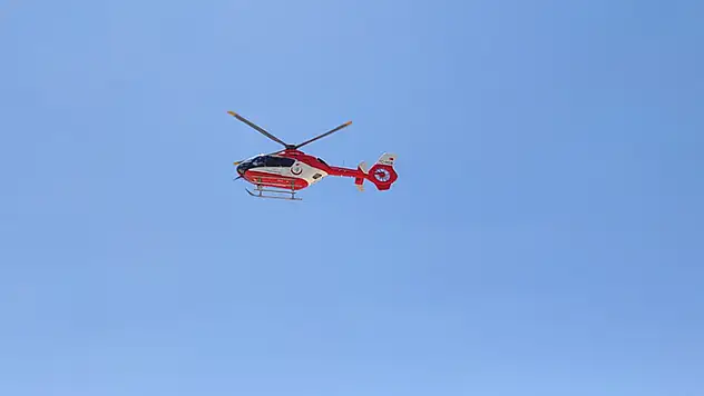 Konya'da ambulans helikopter aort damarı yırtılan hasta için havalandı