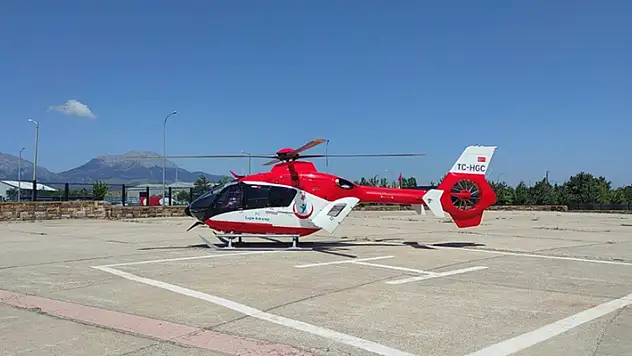 Konya'da ambulans helikopter beyin kanaması geçiren hasta için havalandı
