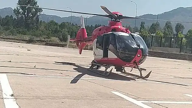 Konya'da ambulans helikopter kalp krizi geçiren hasta için havalandı
