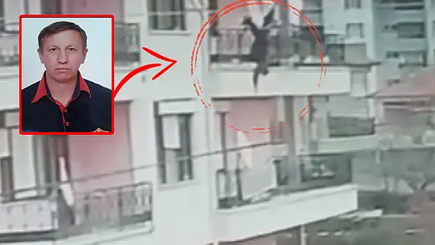 Konya'da anten tamir ederken 2'nci katın balkonundan düşen itfaiye erinin son anları kamerada

