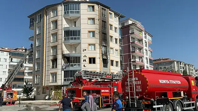 Konya'da apartmanda çıkan yangında 6 kişi hastanelik oldu
