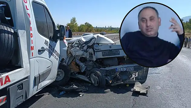 Konya'da araba yüklü kurtarıcı otomobile arkadan çarptı: 1 ölü, 1 yaralı
