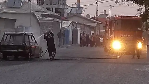 Konya'da araç yangını! 