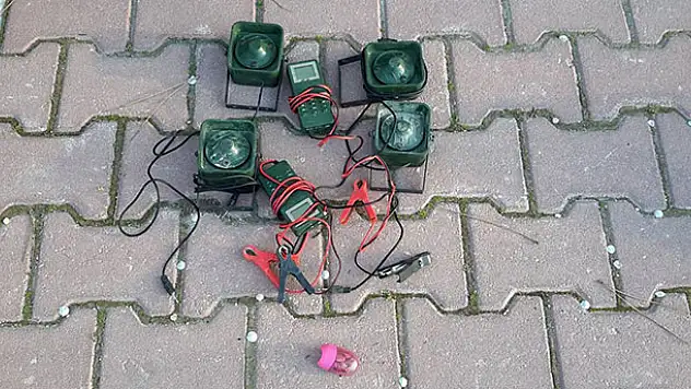 Konya'da araçta avda kullanılması yasak ses cihazları ele geçirildi