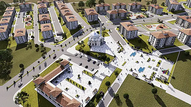 Konya'da Ardıçlı TOKİ sosyal konut projesinde kuralar çekildi