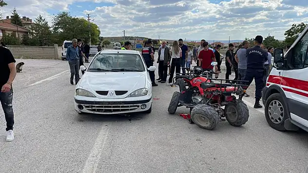 Konya'da ATV motor ile otomobil çarpıştı: 2 yaralı
