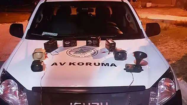 Konya'da avda kullanılan ses cihazları ele geçirildi