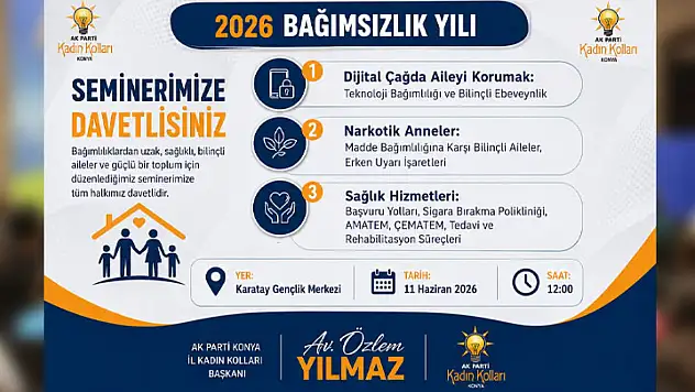 Konya'da bağımlılıkla mücadele için önemli seminer