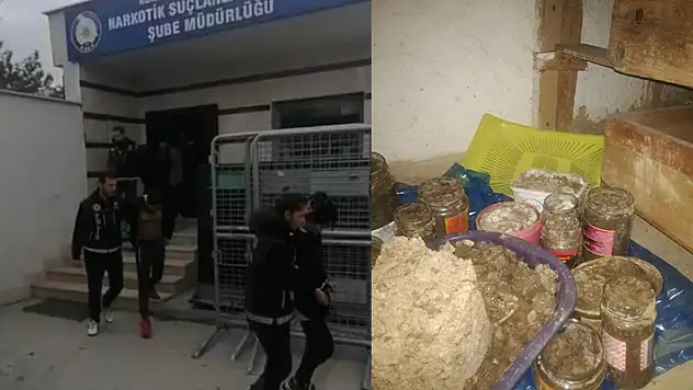 Konya'da baskın yapılan ev uyuşturucu imalathanesi çıktı
