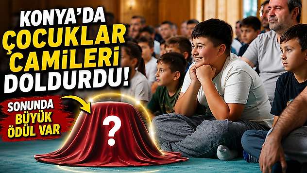 Konya'da binlerce çocuk aynı hedef için camilerde buluştu