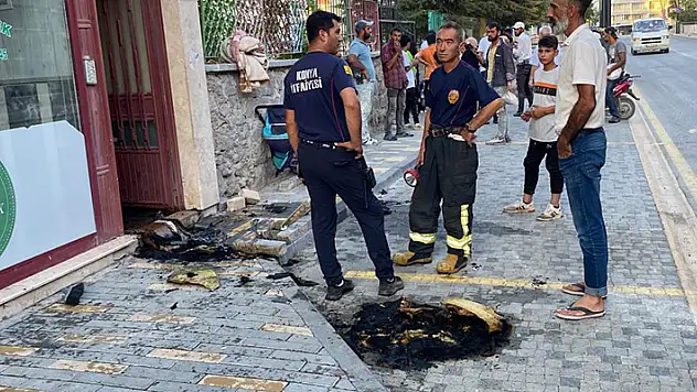 Konya'da bir evde çıkan yangında 3 kişi yaralandı
