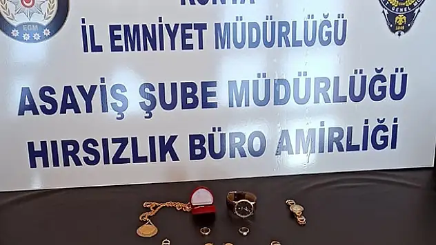 Konya'da bir evden ziynet eşyası ve para çalan şüpheli yakalandı! Komşuları çıktı