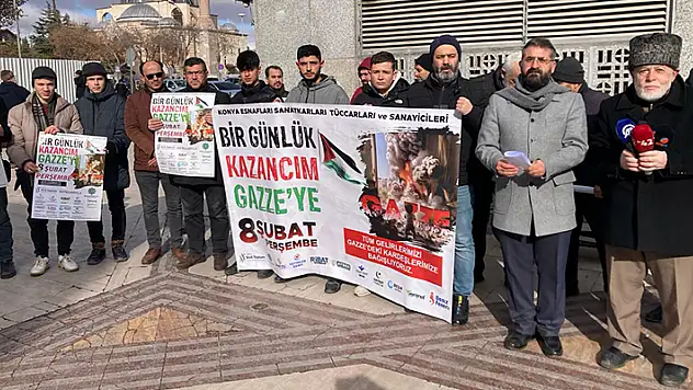 Konya'da 'Bir Günlük Kazancım Gazze'ye' yardım kampanyası başlatıldı
