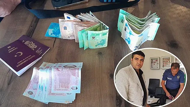 Konya'da bir işletmeci, dinlenme tesisinde unutulan içinde döviz bulunan çantayı polise teslim etti