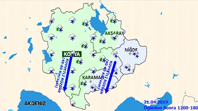 Konya'da bugün hava nasıl olacak? 21 Nisan Konya hava durumu