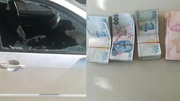 Konya'da camını kırdıkları otomobilden 32 bin lira çaldılar