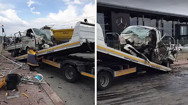Konya'da çekiciyle kamyonet çarpıştı: 1 ölü, 2 yaralı