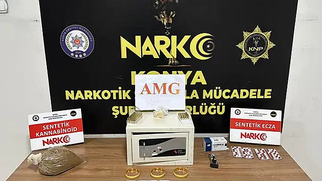 Konya'da çelik kasa içinde uyuşturucu ele geçirildi
