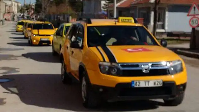 Konya'da cesedi bulunan taksicinin arkadaşları eylem yaptı
