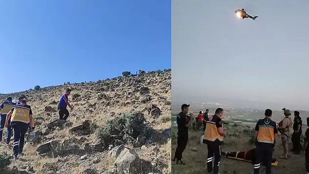 Konya'da dağlık alanda yaralanan kişi askeri helikopterle kurtarıldı